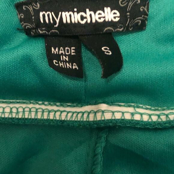 My Michelle Green Satin Sequin Evening St. Patrick's Day Prom Dress Size S/XS - Picture 12 of 15